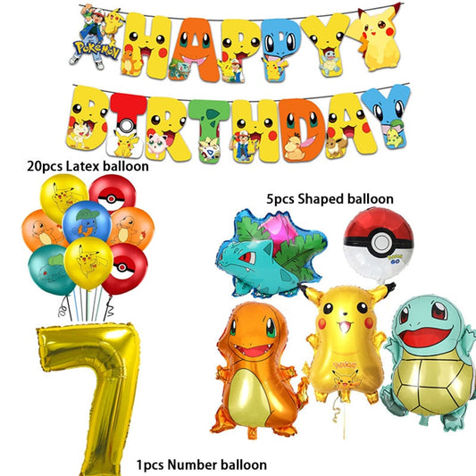 Cartoon Pikachu Balloons